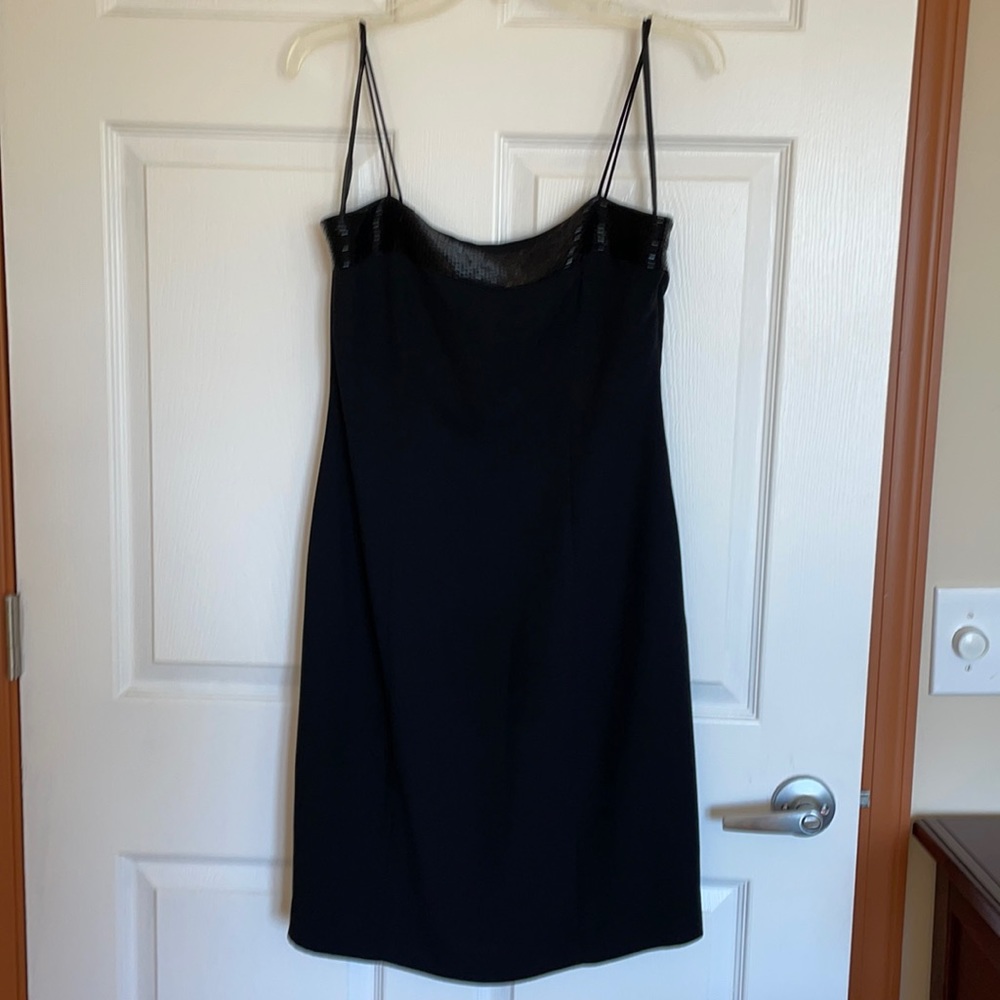 Jones New York dress -Black with beaded edge, size 8. Excellent condition